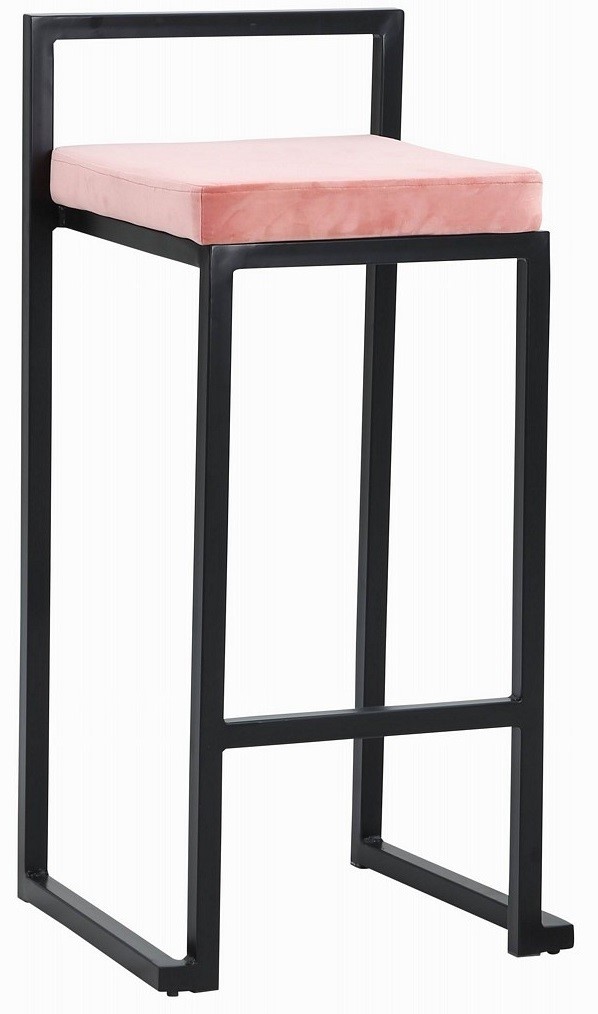 Simple barstol - Dusty rose/svart