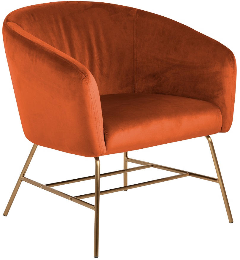 Ramsey fåtölj orange / mässing Ramsey fåtölj orange / mässing
