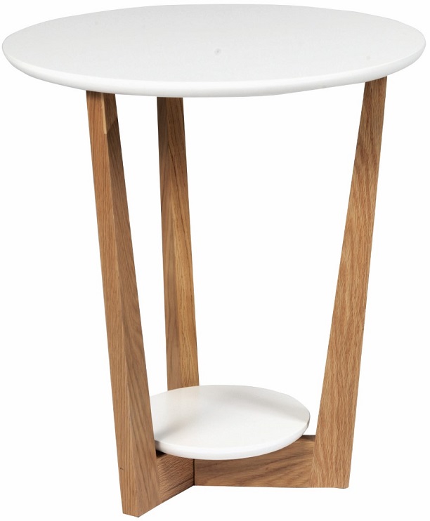 Arild sidobord - Vit / oljad ek