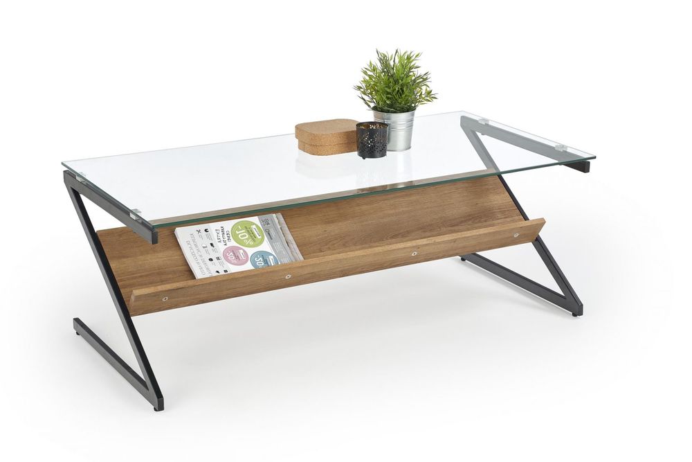 Ashlie soffbord - Ek/svart