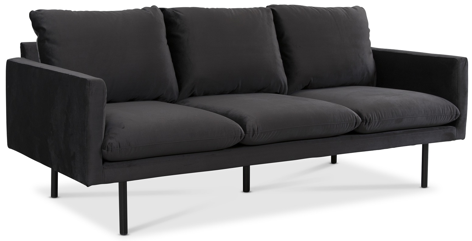 Carolina 3-sits soffa - Antracit sammet Carolina 3-sits soffa - Antracit sammet