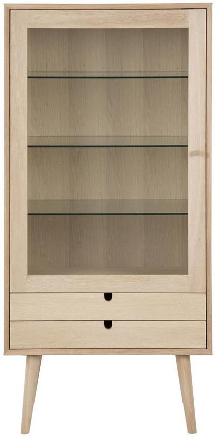 Century vitrinekast - Wit gepigmenteerd eiken