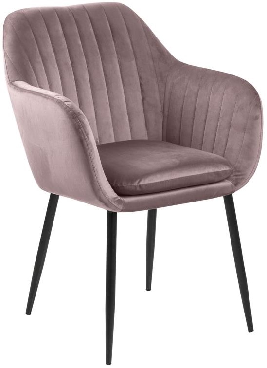 Emilia fauteuil - Roze/zwart