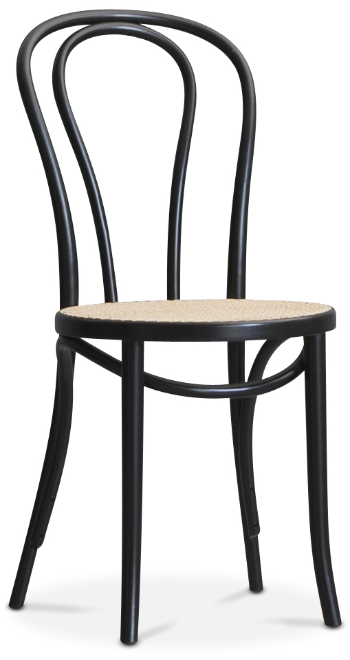 No 18 matstol med rottingsits - Svart + Reng�ring f�r m�bler