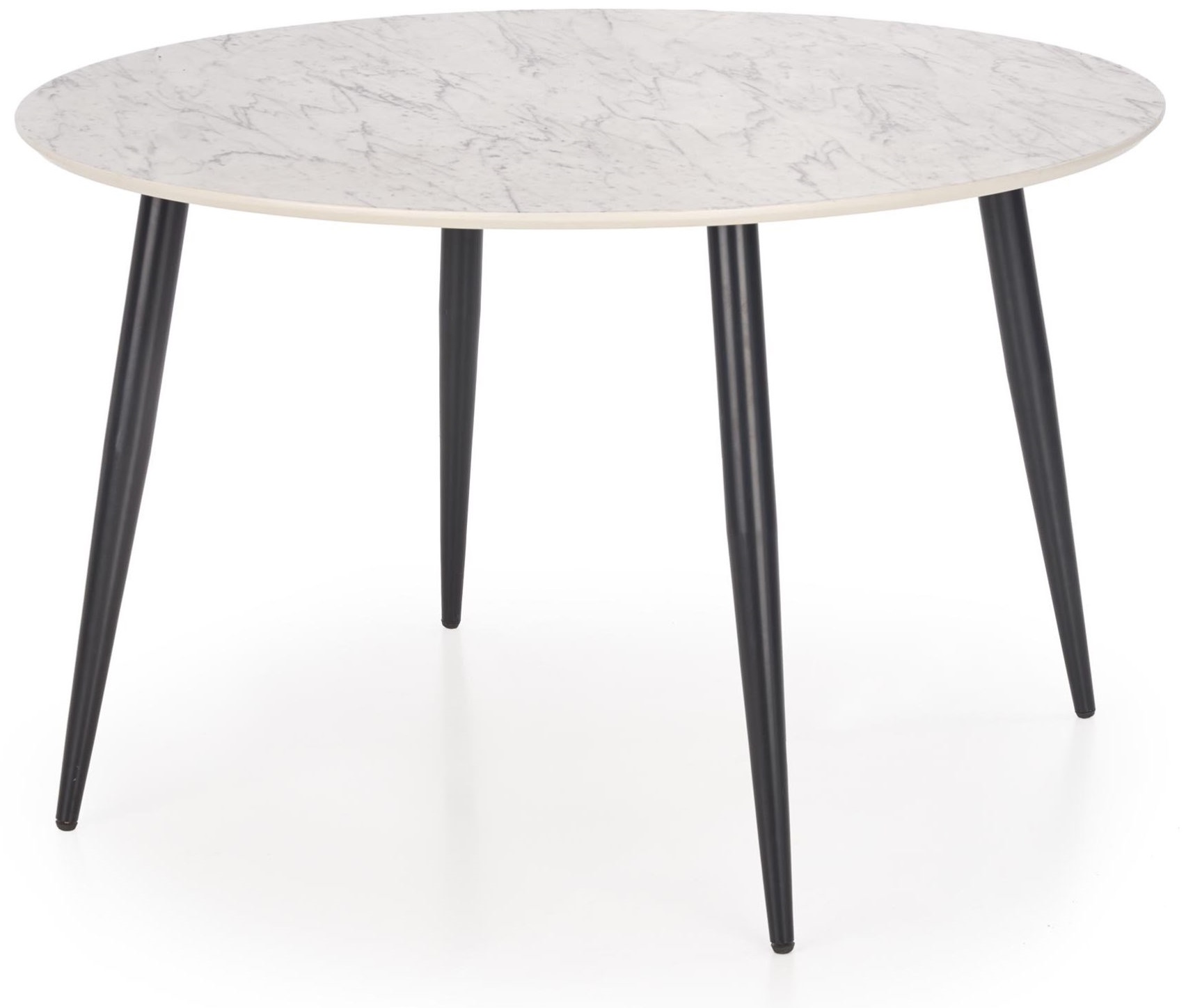 Belagio matbord runt 120 cm - Vit marmor/svart Belagio matbord runt 120 cm - Vit marmor/svart