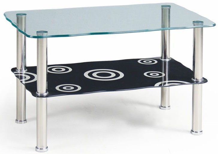 Kendyl soffbord 75 x 45 cm - Svart/glas Kendyl soffbord 75 x 45 cm - Svart/glas