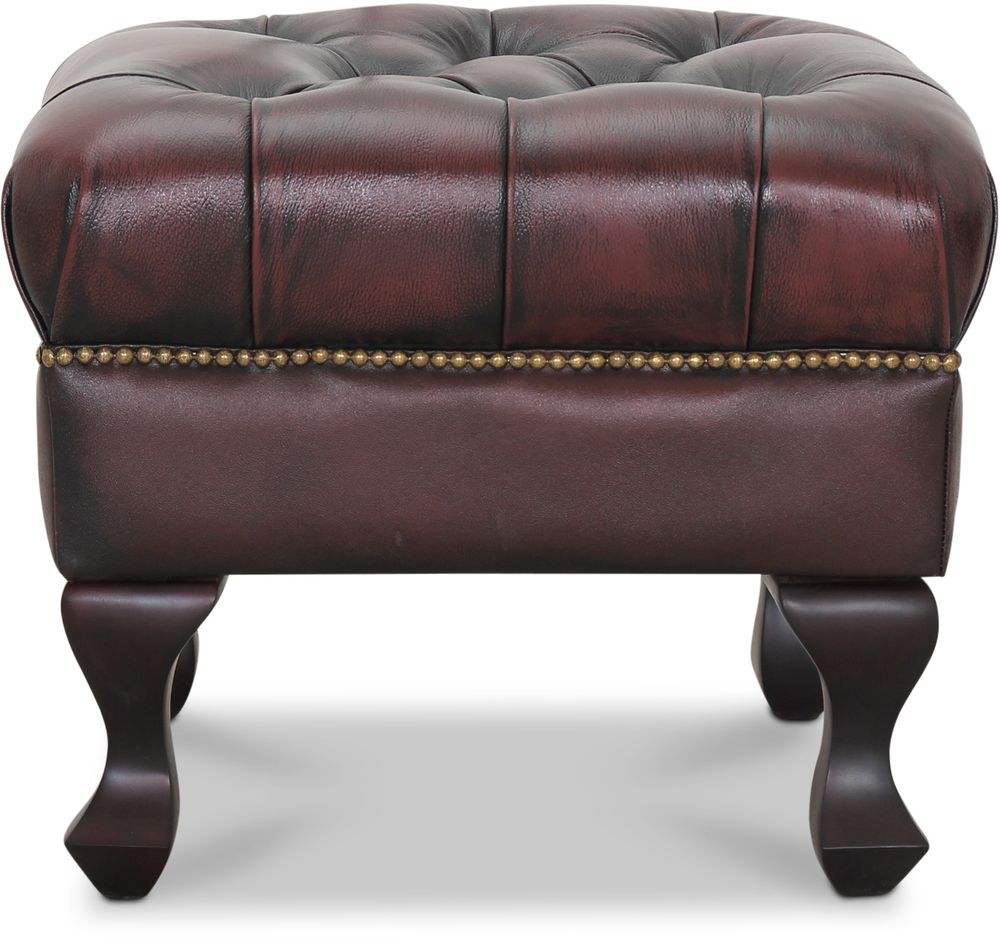 Poef Vivaldi - Oxblood leer