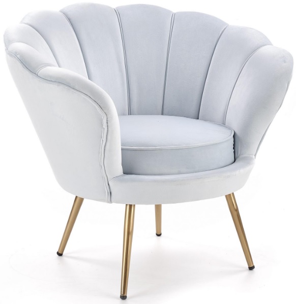 Tiara f�t�lj - Ljusbl�/guld