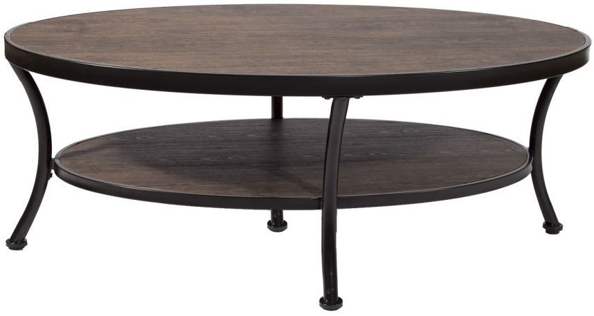 Salontafel donker gebeitst/zwart �120 cm - Manilla