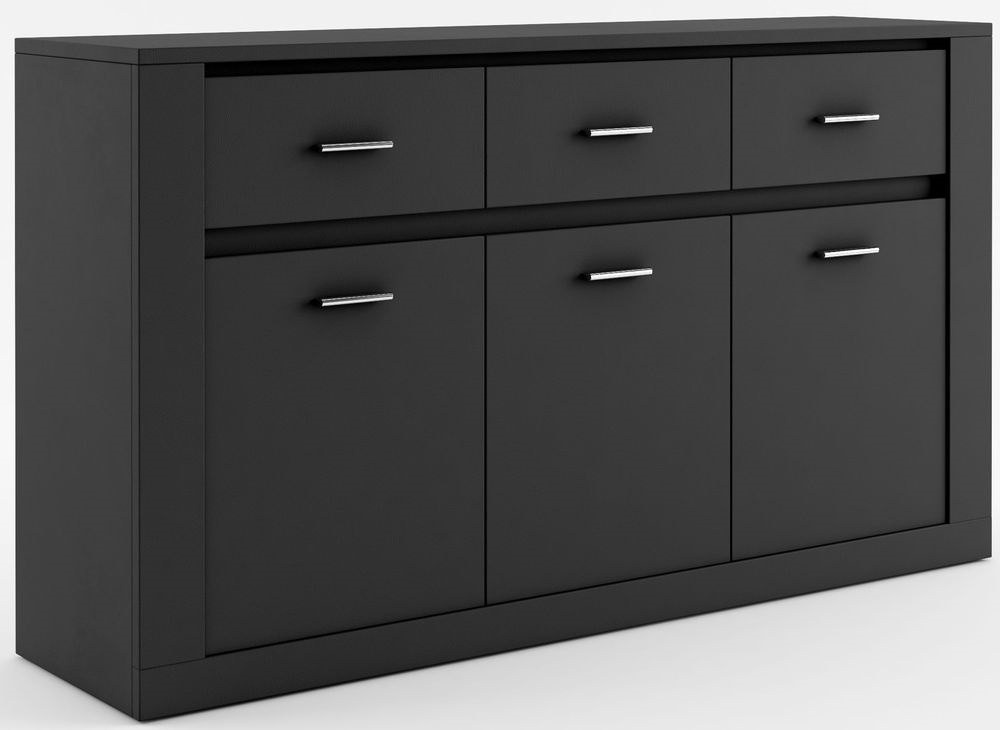 Mervyn zwart dressoir 160 cm breed
