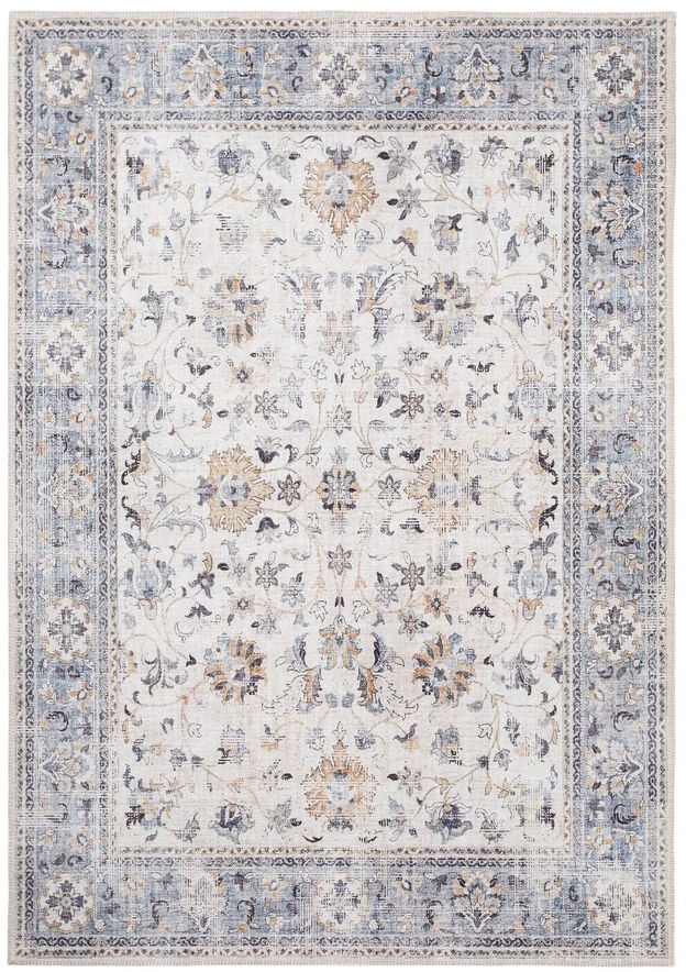 Maskinv�vd matta Cleo Keshan - Bl�/Guld