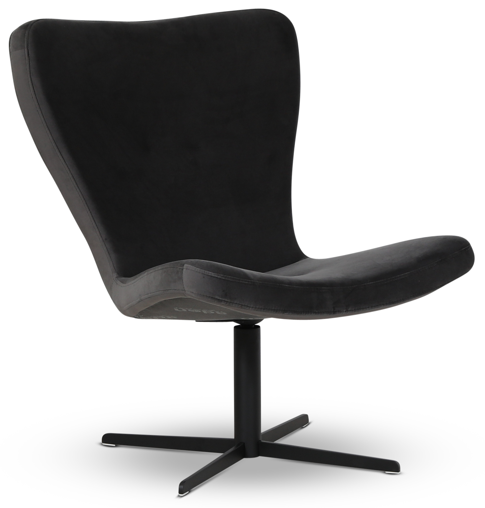 Tulpan designf�t�lj i m�rkgr� sammet