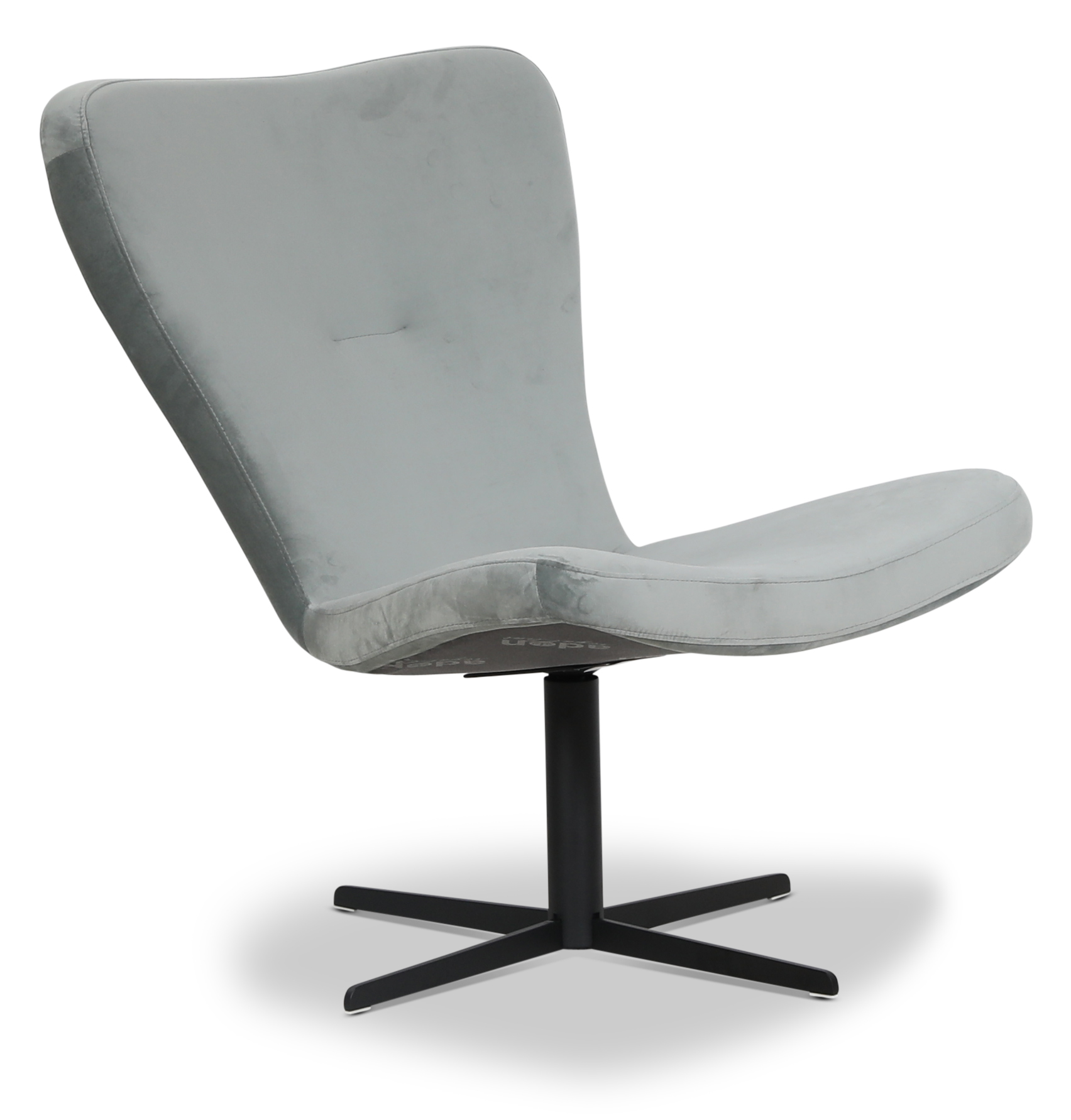 Speker�d designf�t�lj - Ljusgr� (Sammet) / Svart