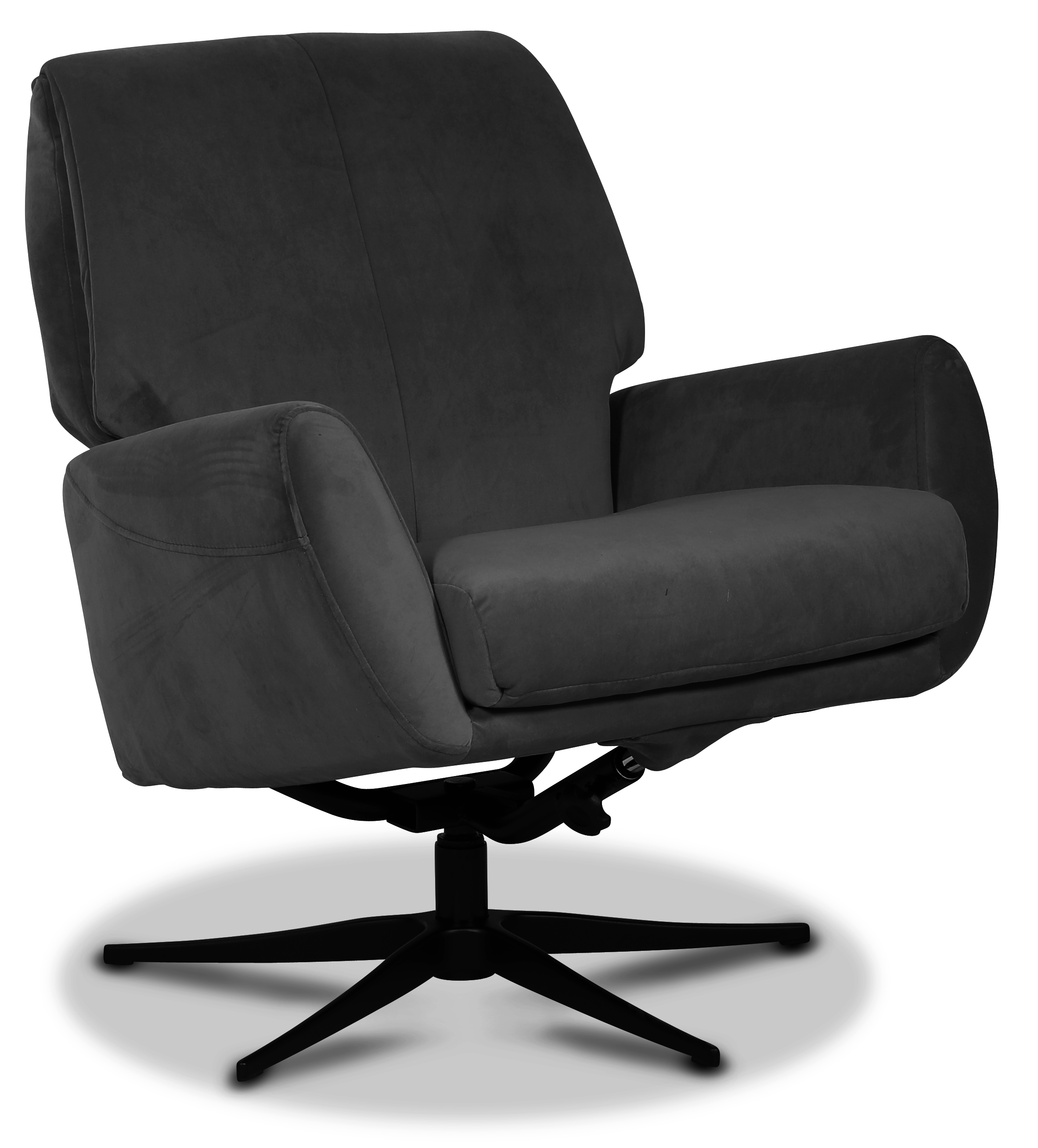 Midsj� f�t�lj (Recliner) - Gr� sammet
