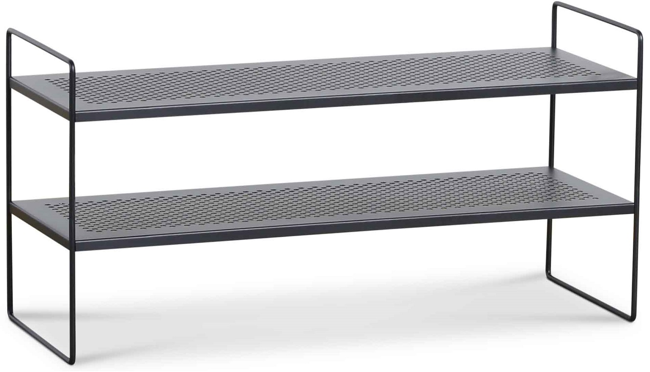Alex zwart metalen schoenenrek