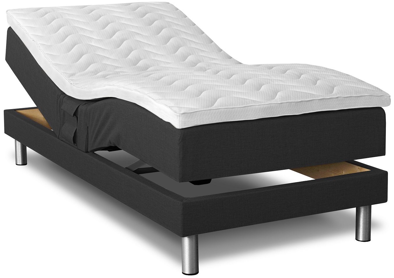 Comfort verstelbaar bed (zwart) - Elke breedte