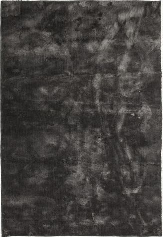 Lawson vloerkleed - Donkergrijze viscose-look