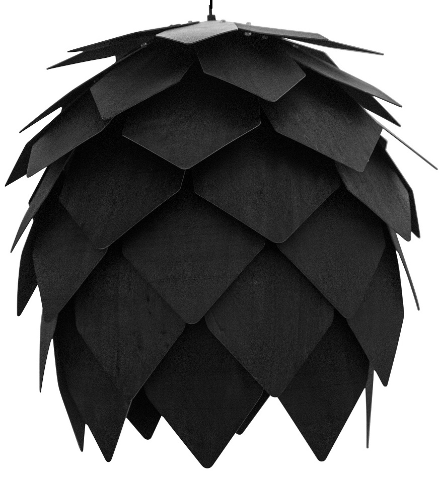 Frost svart taklampa i lameller