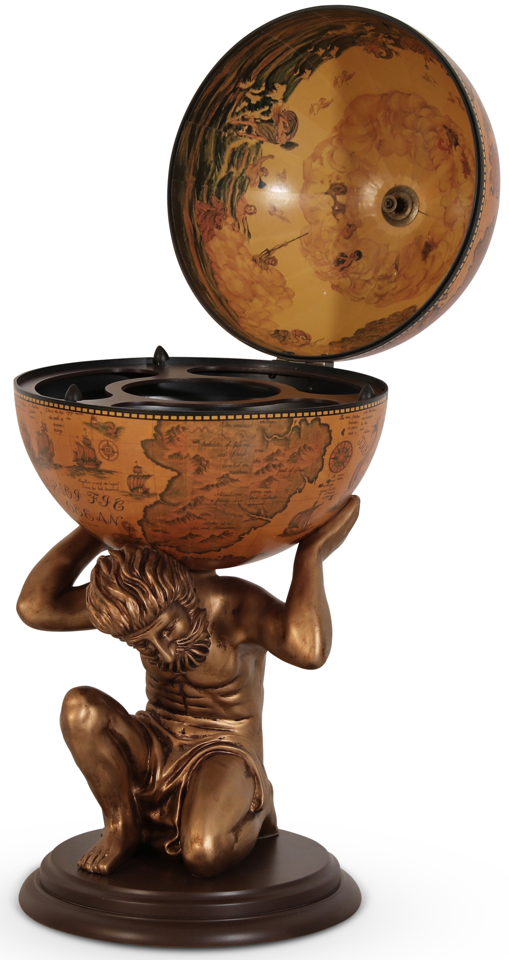 Michelangelo barglob staty 84 - Guldf�rgad/ljusbrun + Reng�ring f�r m�bler