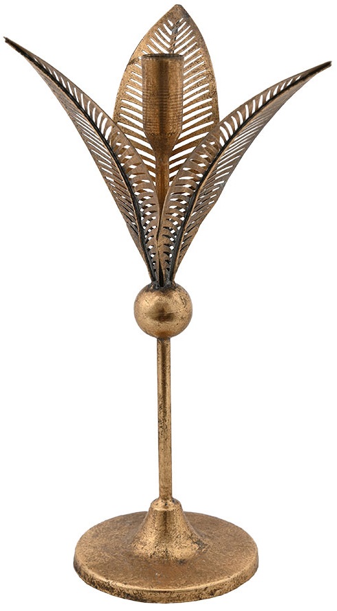 Ljush�llare Flower big - Antikt guld