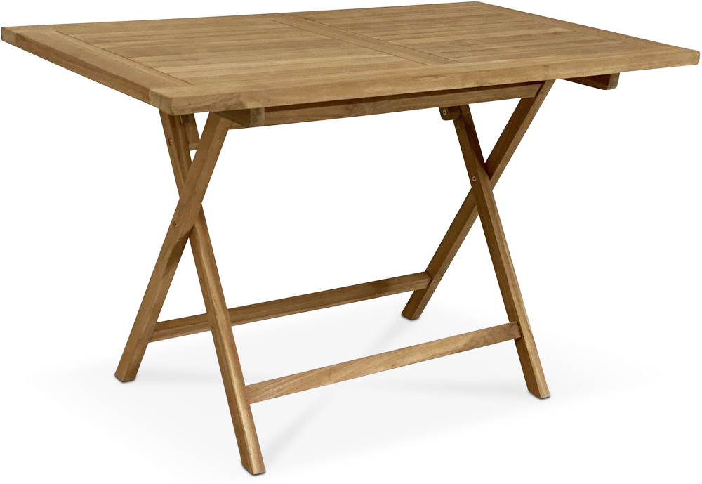 Eettafel in massief teakhout, opvouwbaar - Salt�