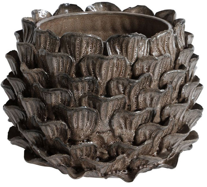 Vas Ester H18 cm - Brun/grå Vas Ester H18 cm - Brun/grå