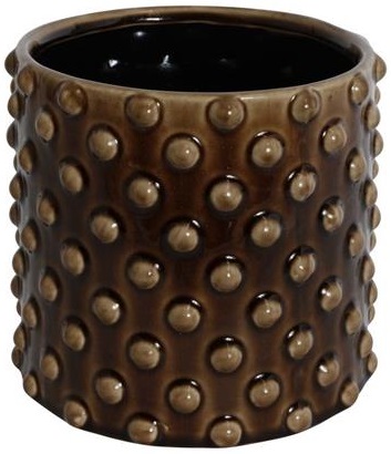 Kruka Bouble H18 cm - Bruna (glansig) Kruka Bouble H18 cm - Bruna (glansig)