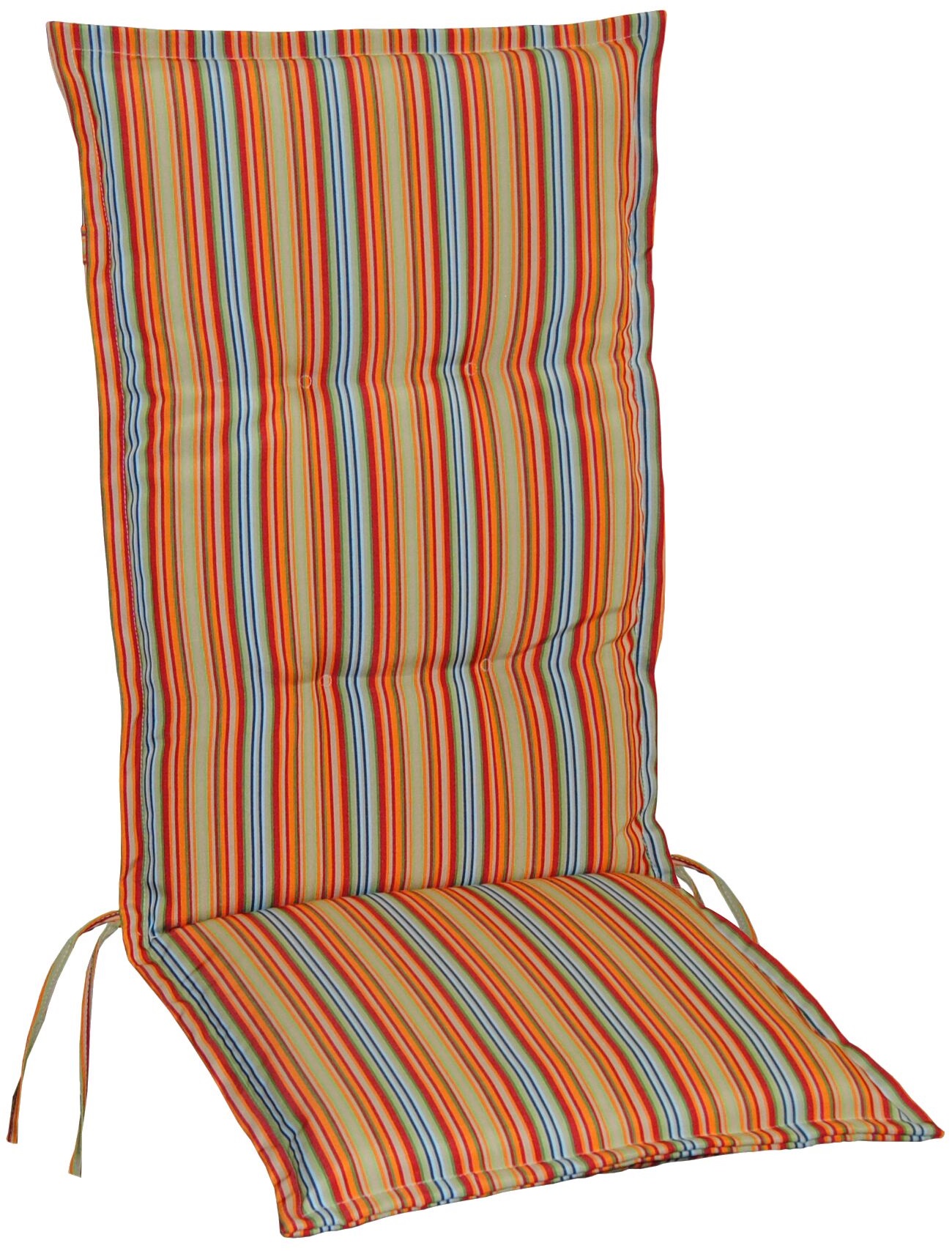 Vinge dyna till positionsstol och hammock- Orange/R�d/Gr�n/Brun (Randig)