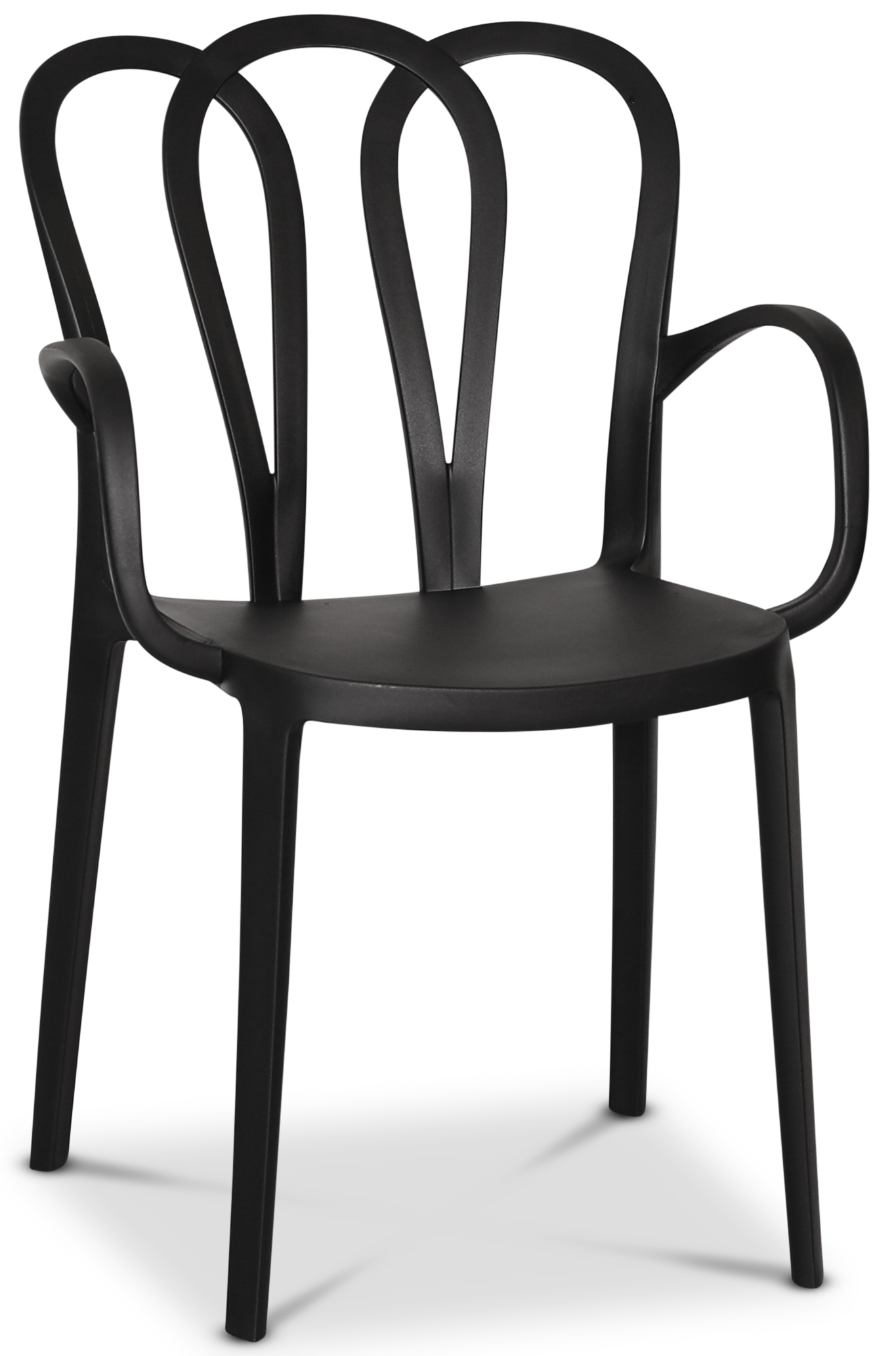 Thornet matstol stapelbar - Svart (Plast)