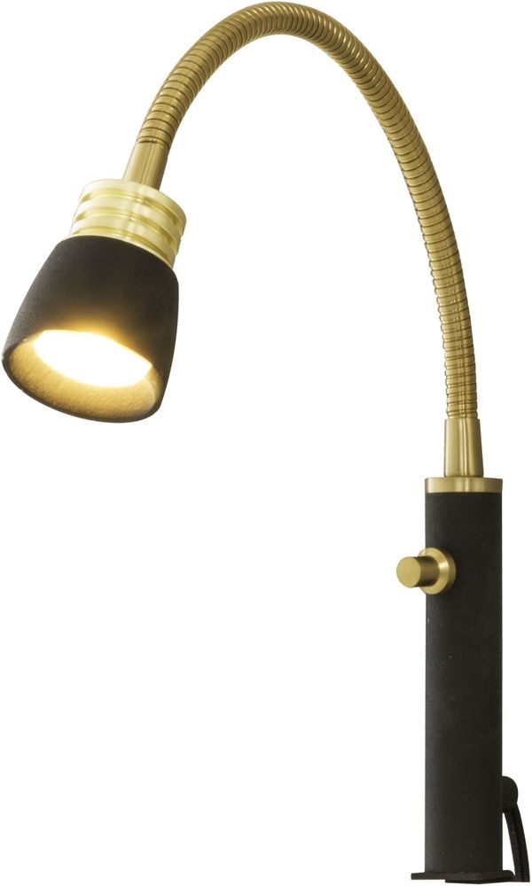 Eketorp bedlampje - Zwart/mat messing