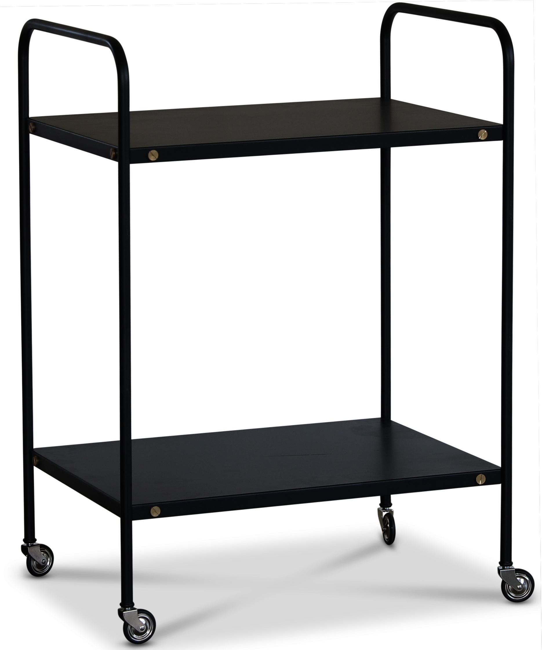 Revel serveerwagen retro 60 x 45 cm - Zwart/Messing