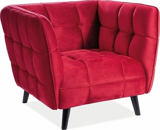 Renae fauteuil in Wenen rood fluweel