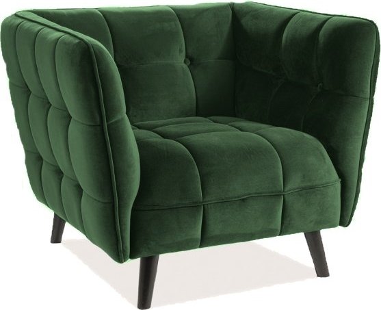 Renae fauteuil in groen fluweel