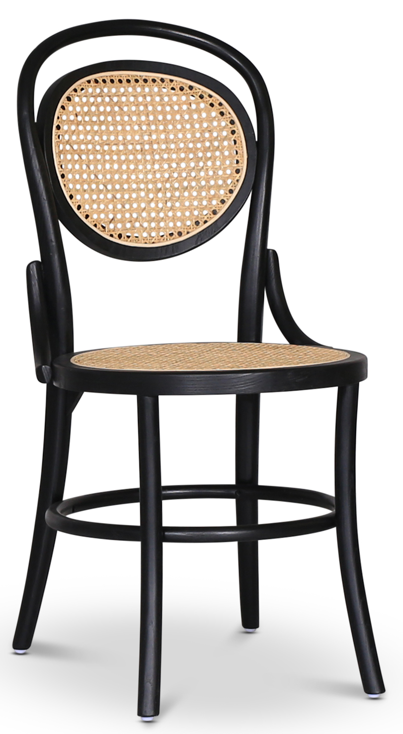 Alicia stol b�jtr� - Svart/rotting + M�beltassar