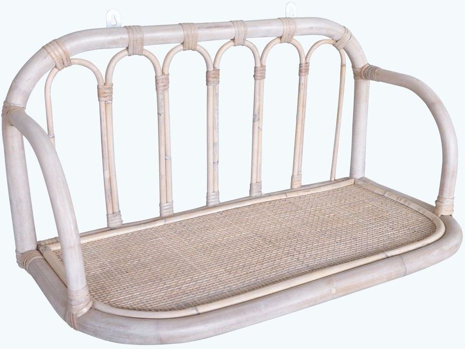 Wandplank 60 cm van rotan