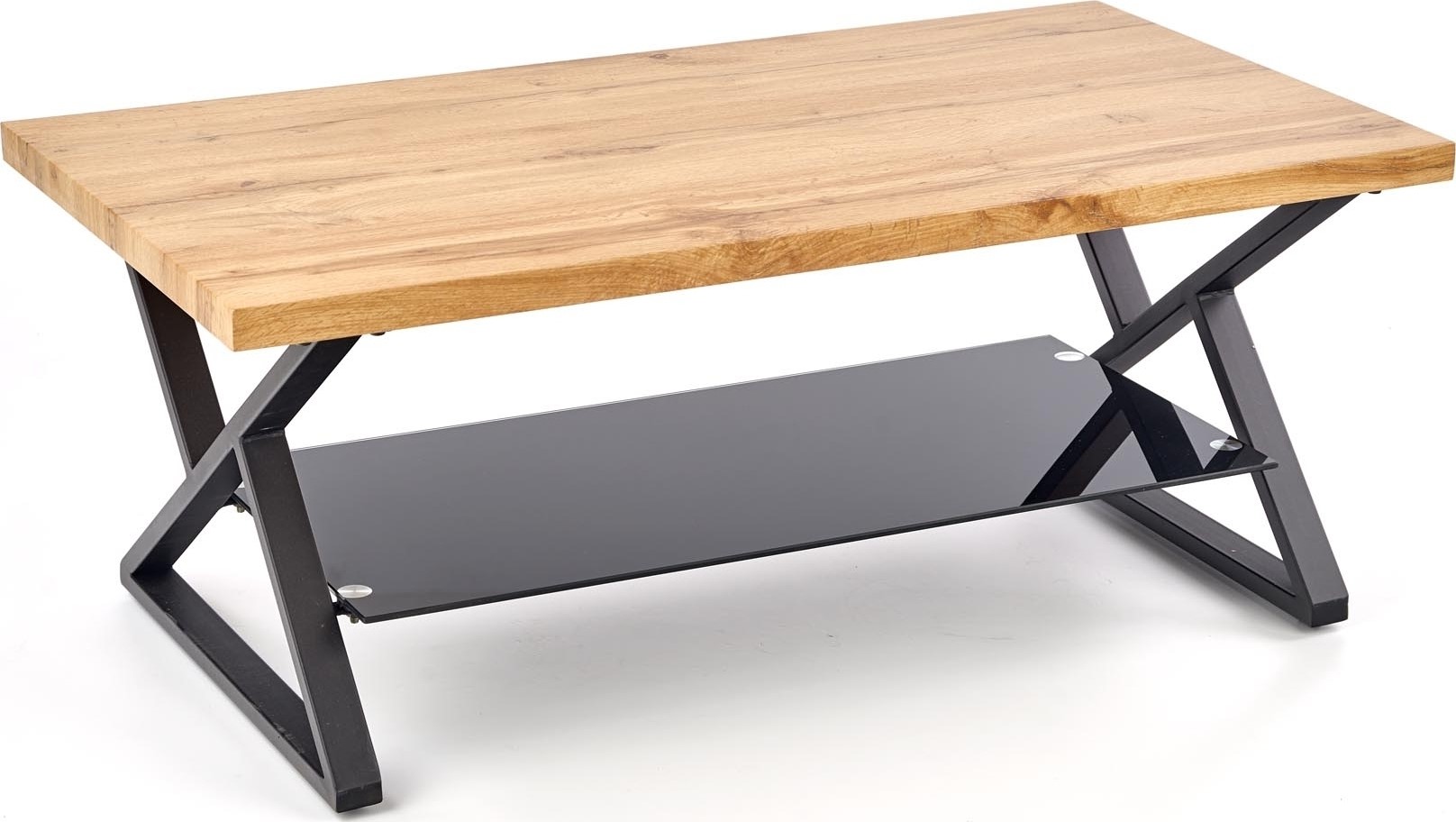 Catja salontafel 110 cm - Eiken/zwart