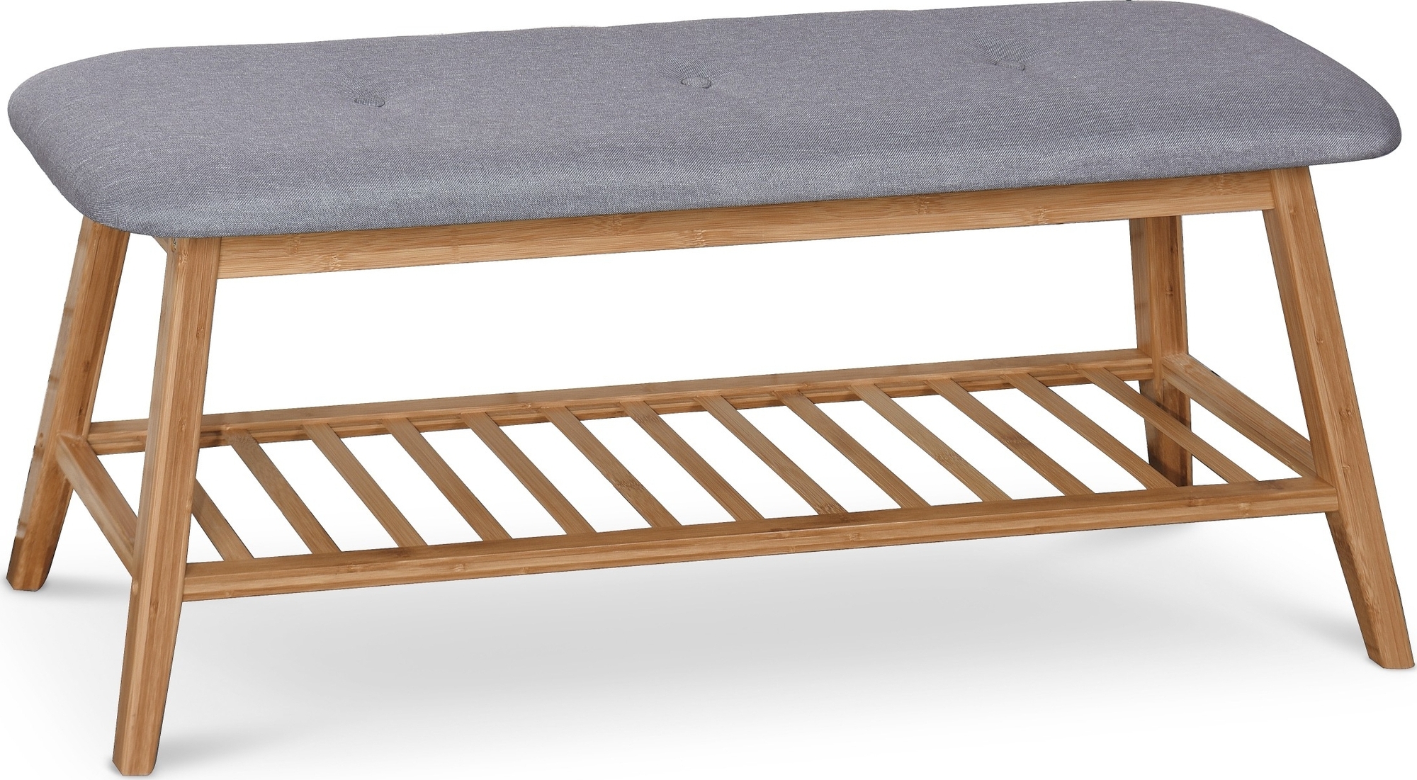 Word een bankje met grijs kussen 100 cm Word een bankje met grijs kussen 100 cm