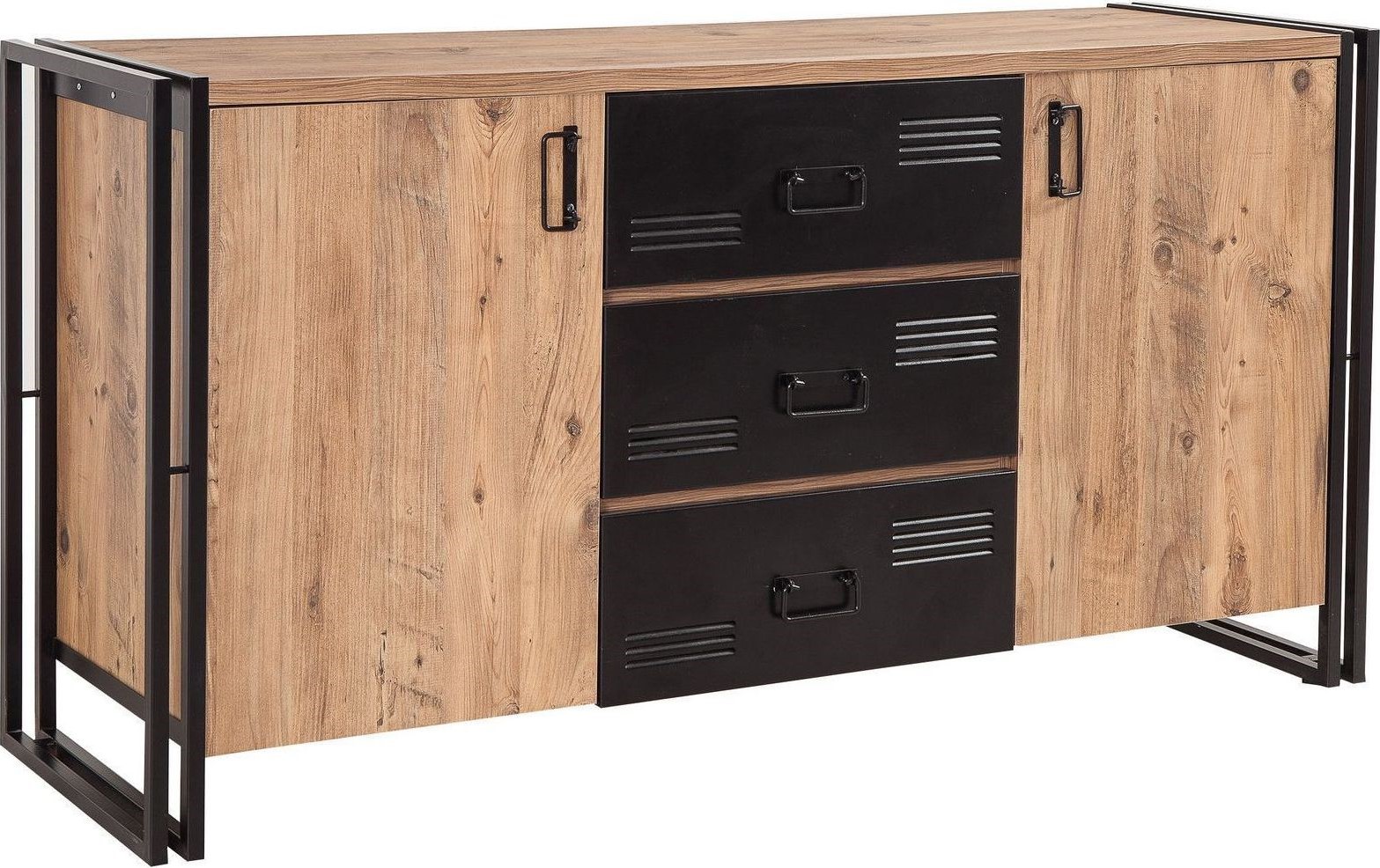 Cosmo Rio dressoir - Grenen/zwart Cosmo Rio dressoir - Grenen/zwart