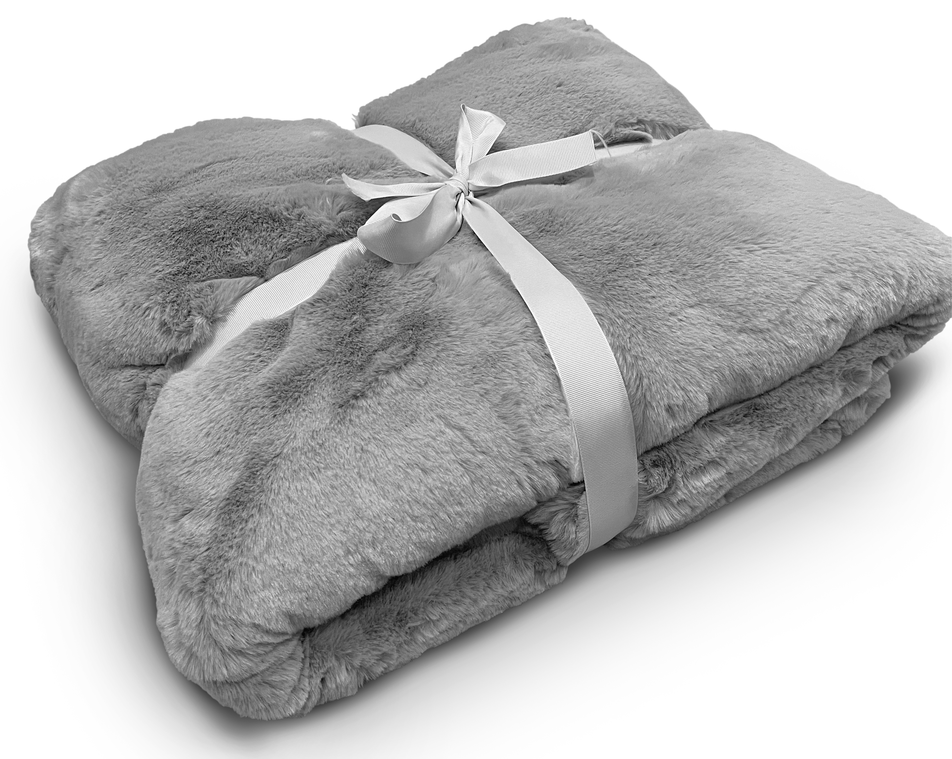 Softy Pl�d 130x170 cm - Gr� / Vit