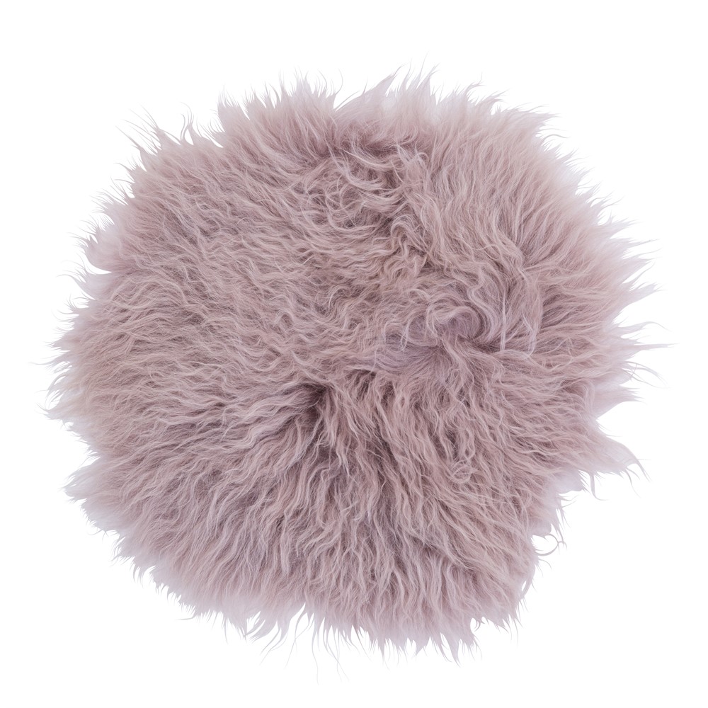 Tibet stolsdyna f�rskinn - Puderrosa