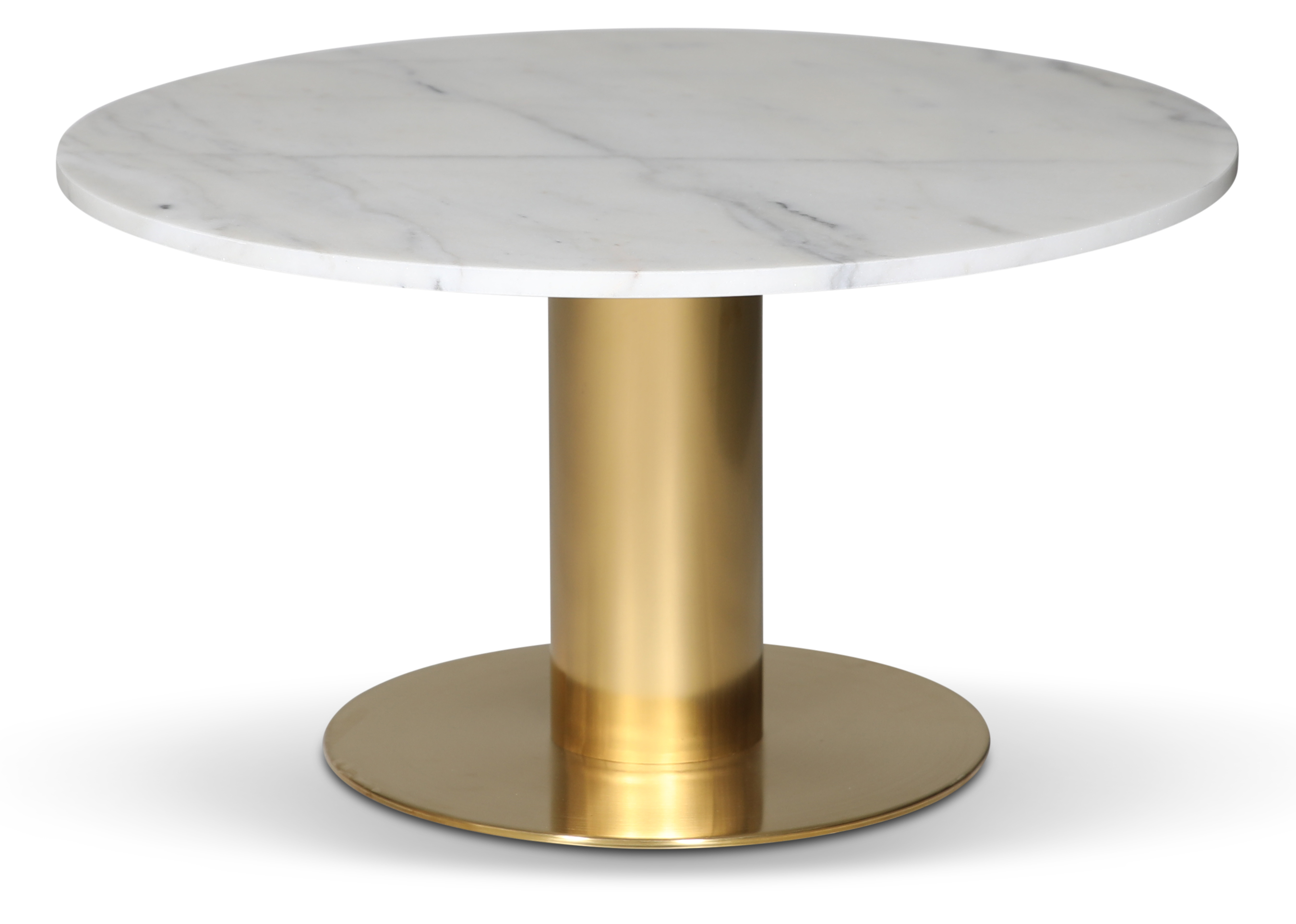 Soffbord i marmor �85 cm med m�ssingsfot