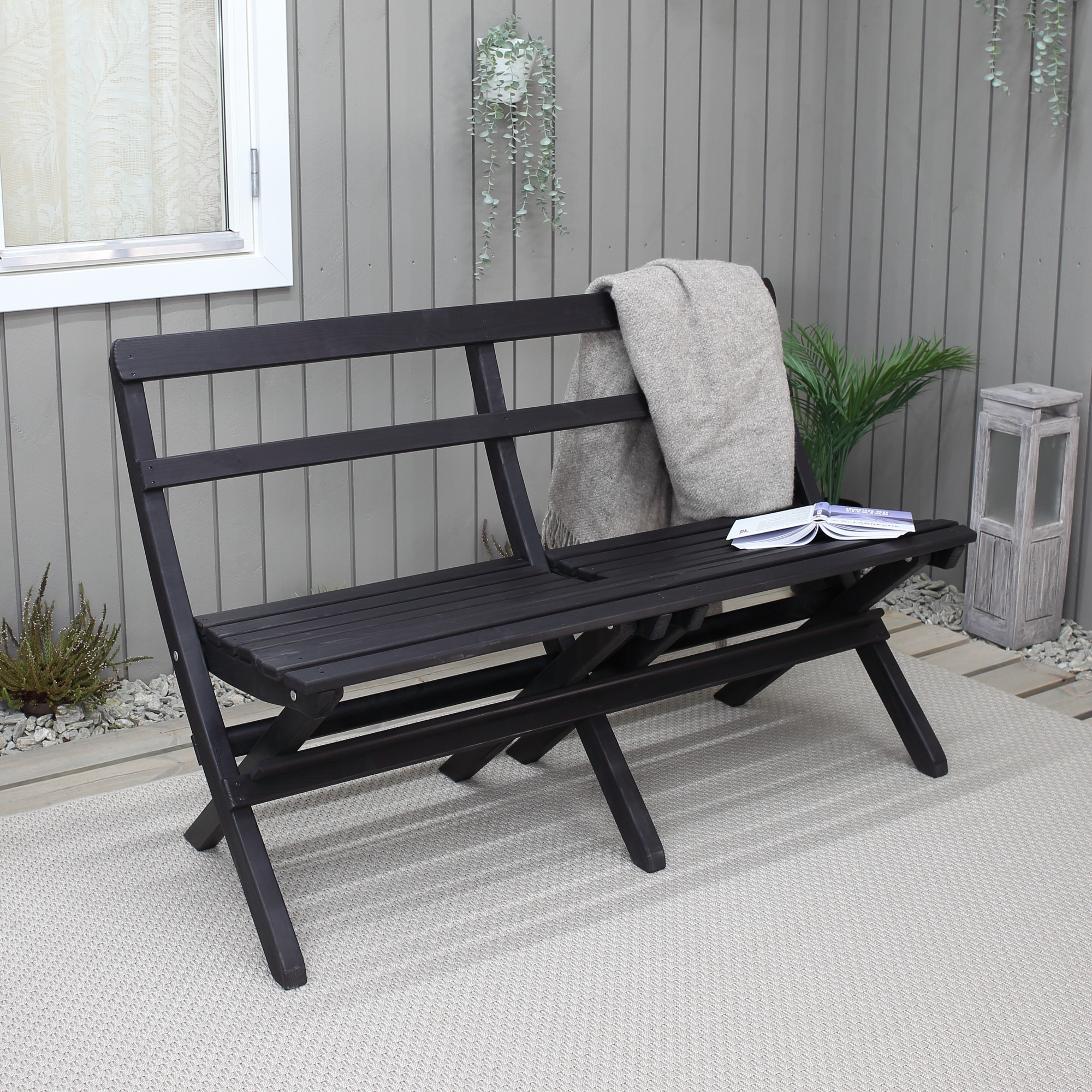 Knohult tuinbank - Zwart