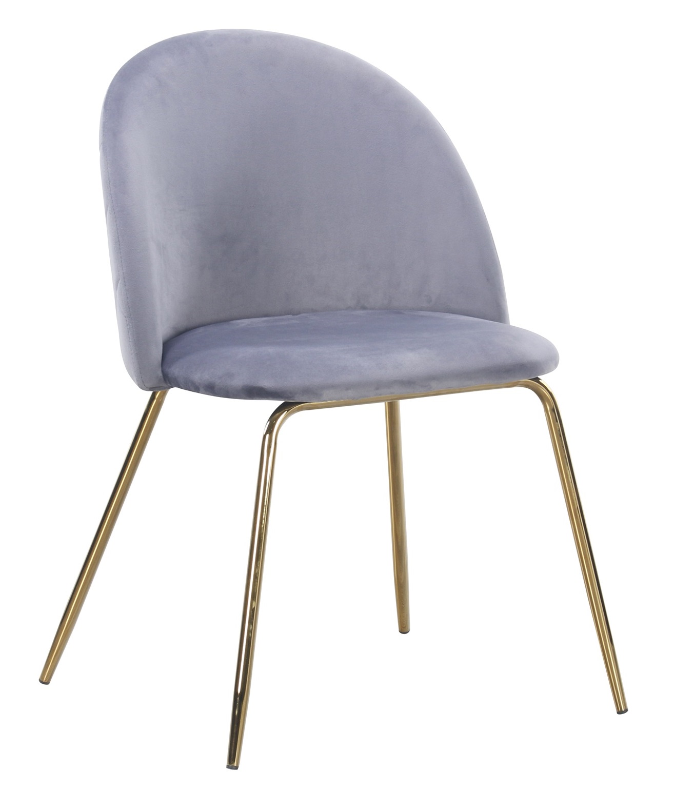 Stoel in grijs fluweel - Plaza