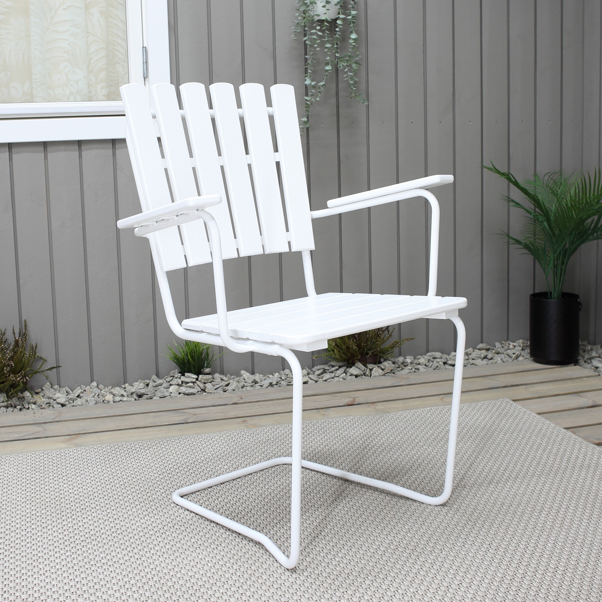 Utestol vit Vaxholm - Europa producerad