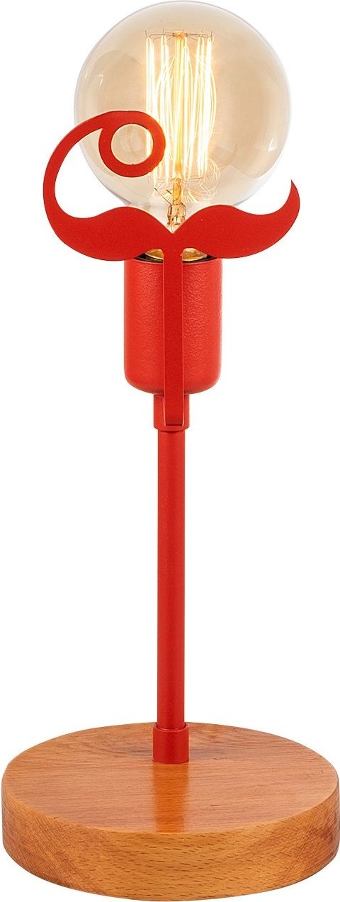 Beami tafellamp - Walnoot/rood Beami tafellamp - Walnoot/rood