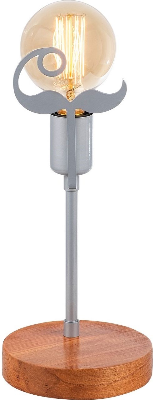 Beami tafellamp - Walnoot/zilver