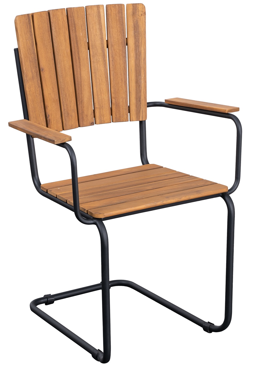 Holmsund stapelbar stol - Svart/Akasia + Textilskydd för utemöbler Holmsund stapelbar stol - Svart/Akasia + Textilskydd för utemöbler