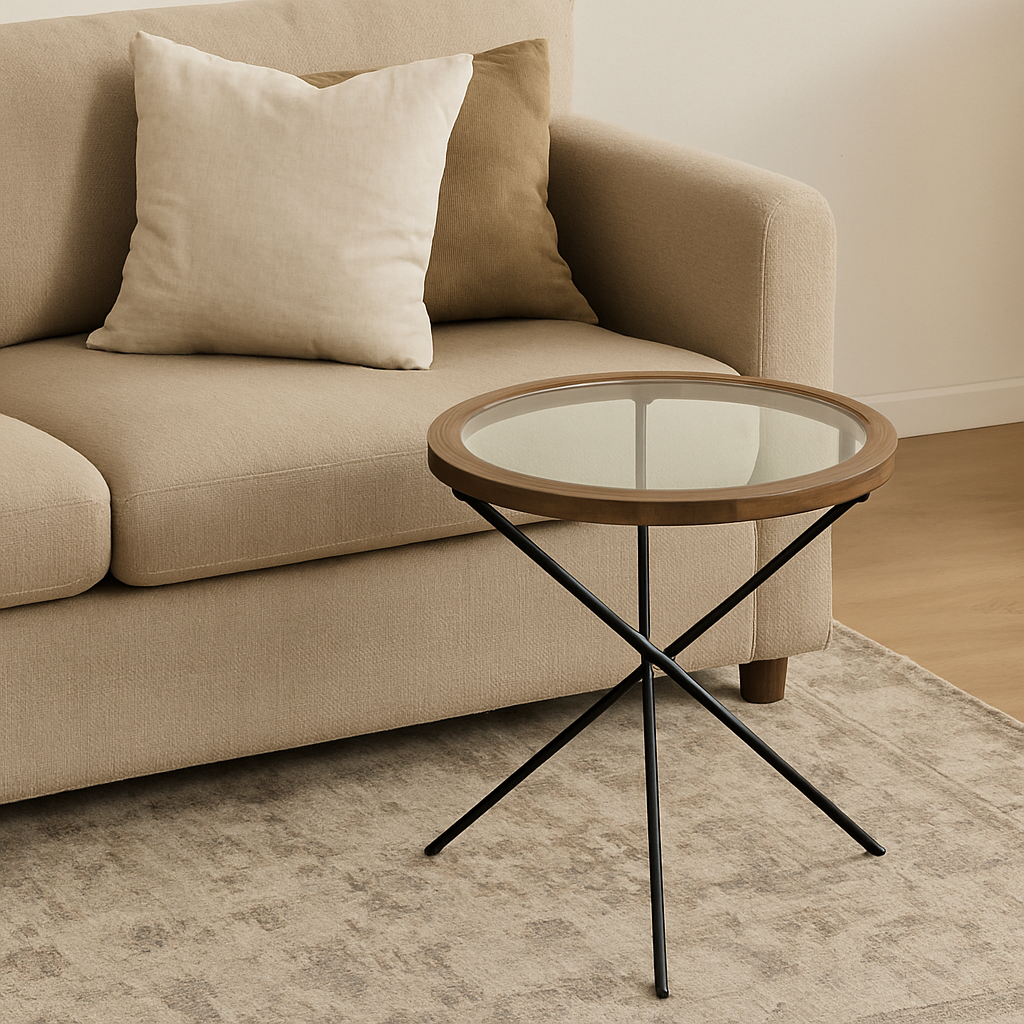 Sidobord 60 cm i diameter + M�beltassar