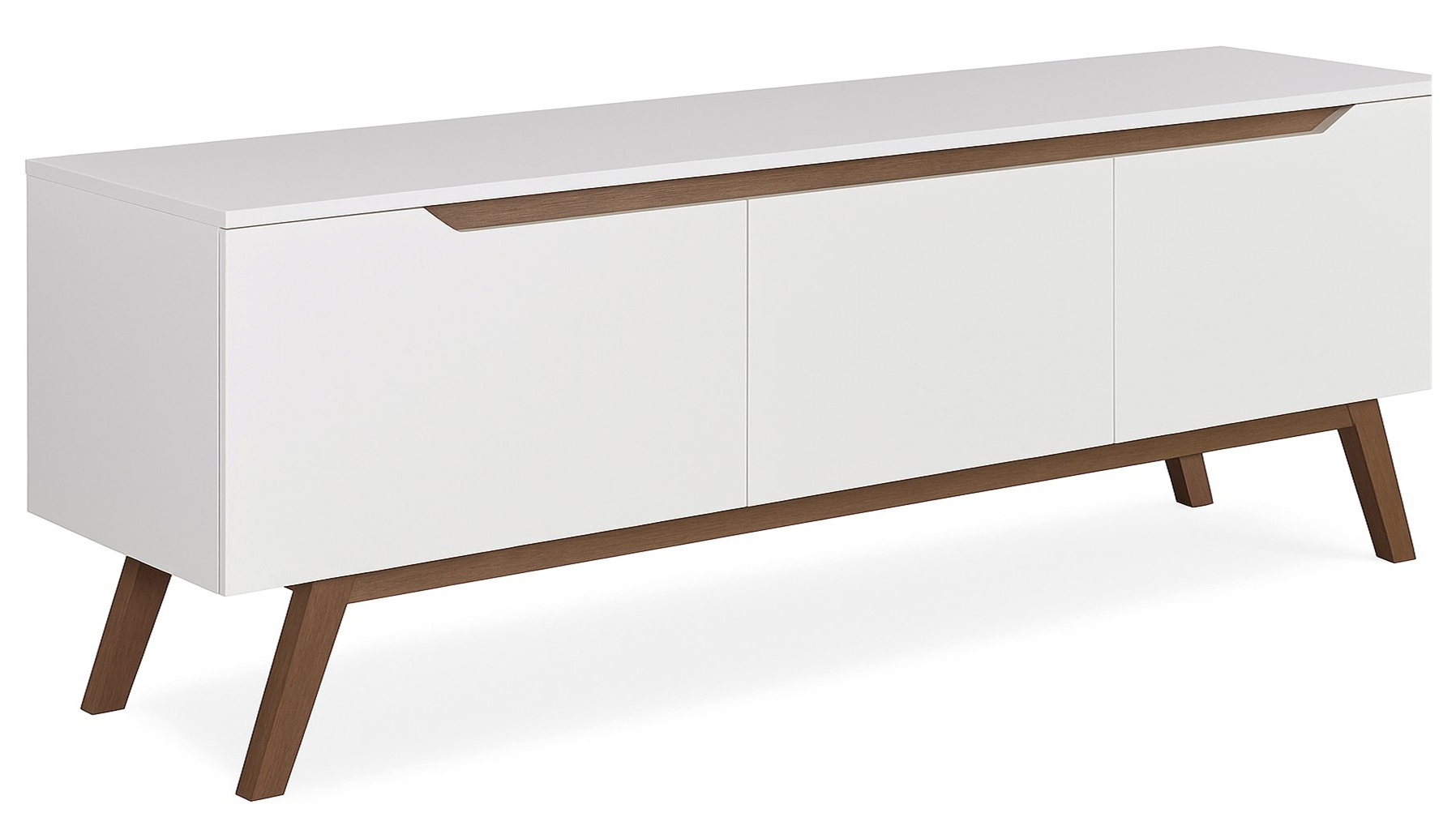 Modern TV-bnk valnt vit 180 cm