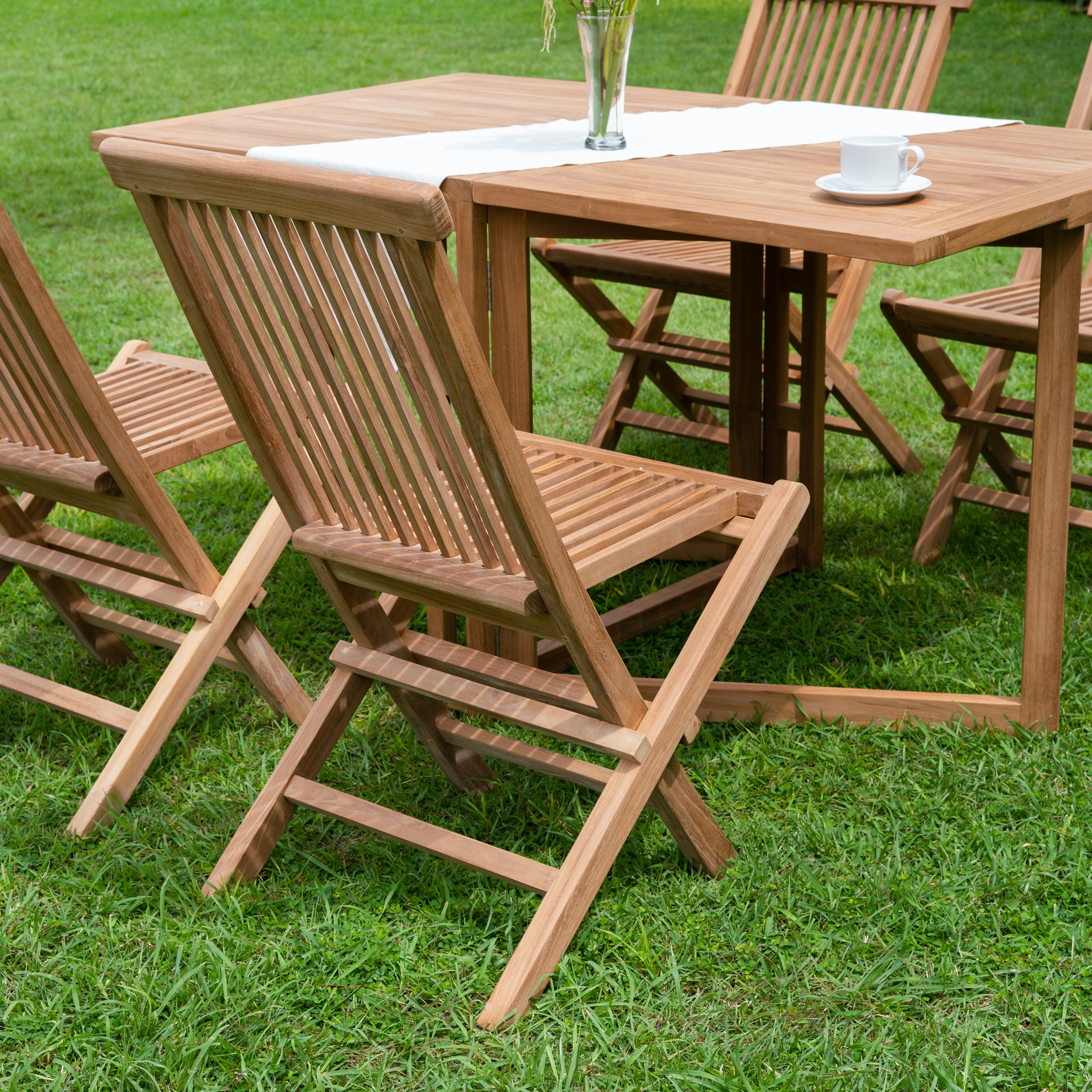 Saltö utematgrupp klaffbord med 4 st matstolar - Teak Saltö utematgrupp klaffbord med 4 st matstolar - Teak